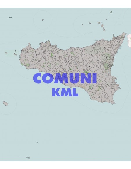Mappa dei comuni della Sicilia KML