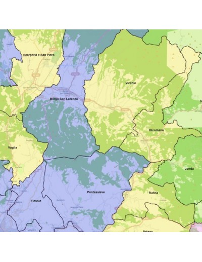 Mappa dei comuni della Toscana KML