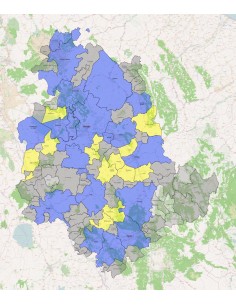 Mappa dei comuni dell'Umbria KML 2