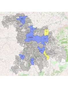 Mappa dei comuni della provincia di Alessandria KML 2