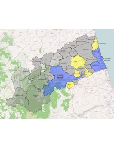 Mappa dei comuni della provincia di Ascoli Piceno KML 2