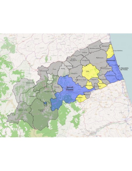 Mappa dei comuni della provincia di Ascoli Piceno KML