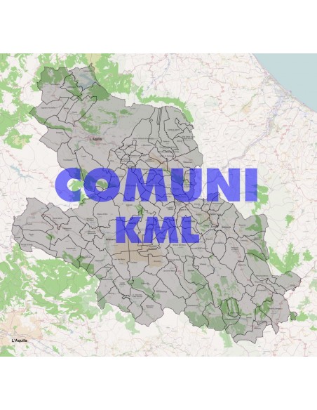 Mappa dei comuni della provincia di L'Aquila KML