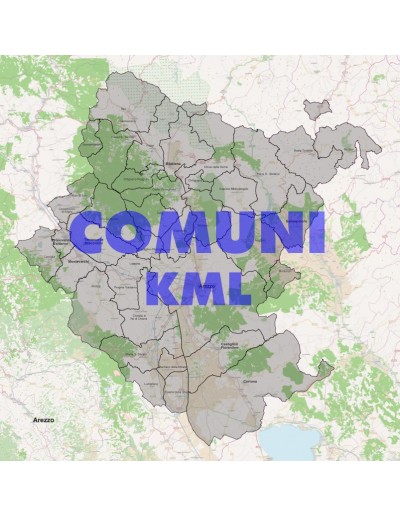 Mappa dei comuni della provincia di Arezzo KML
