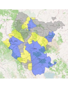 Mappa dei comuni della provincia di Arezzo KML 2