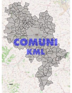 Mappa dei comuni della provincia di Asti KML
