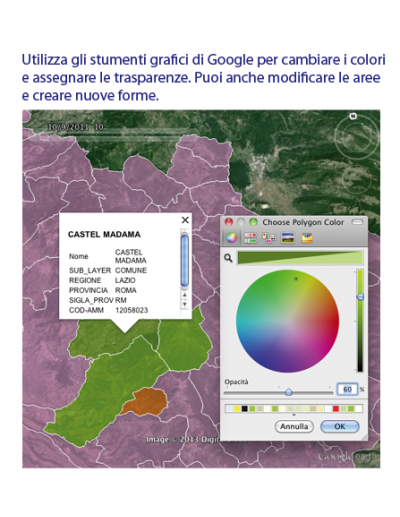 Mappa dei comuni della provincia di Asti KML