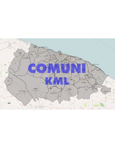 Mappa dei comuni della provincia di Bari KML