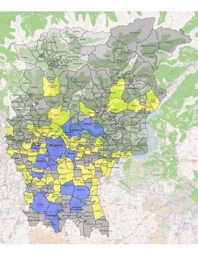Mappa dei comuni della provincia di Bergamo KML