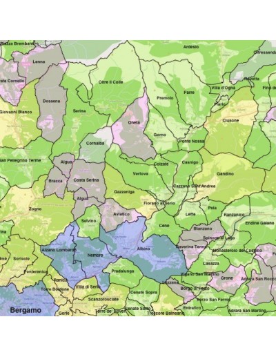 Mappa dei comuni della provincia di Bergamo KML