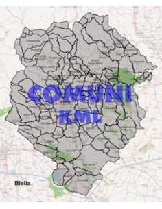 Mappa dei comuni della provincia di Biella KML