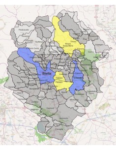 Mappa dei comuni della provincia di Biella KML 2