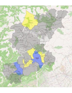 Mappa dei comuni della provincia di Belluno KML 2