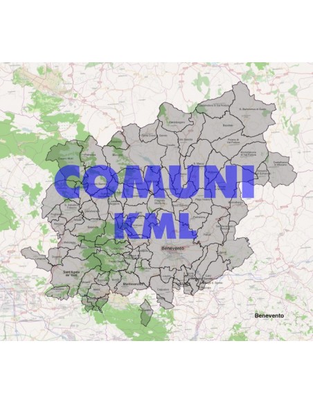 Mappa dei comuni della provincia di Benevento KML