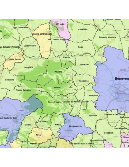 Mappa dei comuni della provincia di Benevento KML