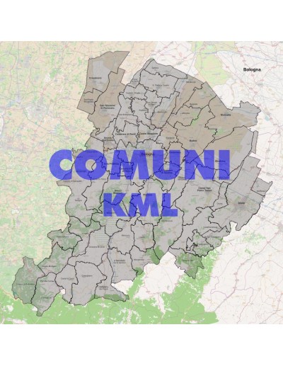 Mappa dei comuni della provincia di Bologna KML