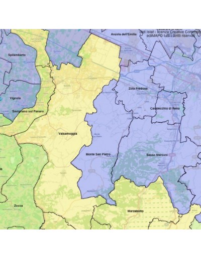 Mappa dei comuni della provincia di Bologna KML
