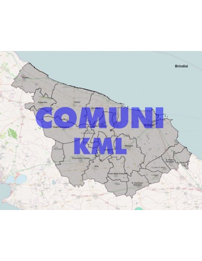 Mappa dei comuni della provincia di Brindisi KML