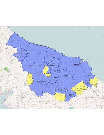 Mappa dei comuni della provincia di Brindisi KML
