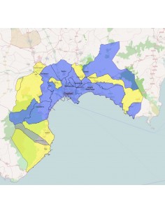 Mappa dei comuni della provincia di Cagliari KML 2