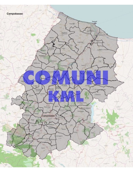 Mappa dei comuni della provincia di Campobasso KML