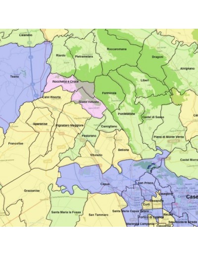 Mappa dei comuni della provincia di Caserta KML