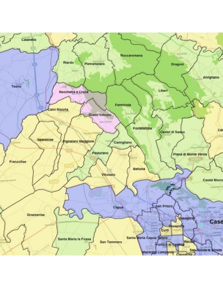 Mappa dei comuni della provincia di Caserta KML