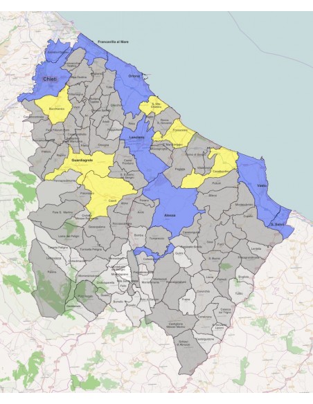Mappa dei comuni della provincia di Chieti KML