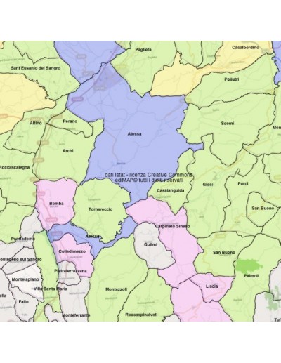 Mappa dei comuni della provincia di Chieti KML