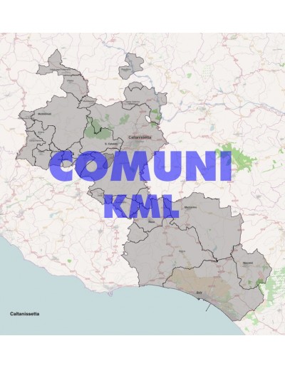 Mappa dei comuni della provincia di Caltanissetta KML