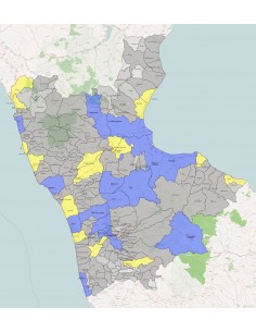 Mappa dei comuni della provincia di Cosenza KML 2