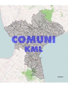 Mappa dei comuni della provincia di Catanzaro KML