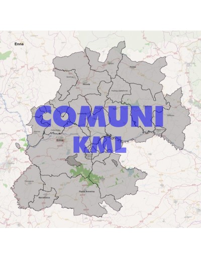 Mappa dei comuni della provincia di Enna KML