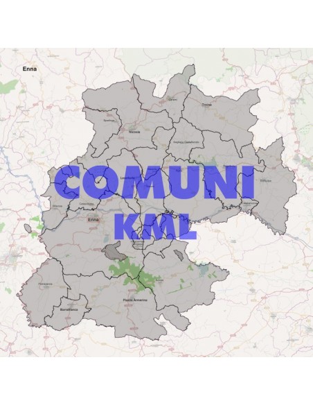 Mappa dei comuni della provincia di Enna KML