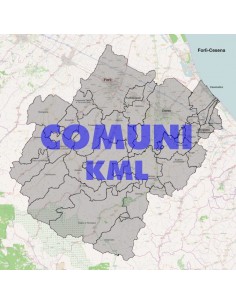 Mappa dei comuni della provincia di ForlÃ¬-Cesena KML