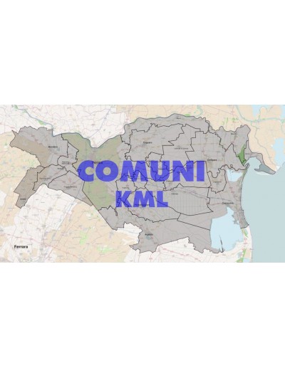 Mappa dei comuni della provincia di Ferrara KML
