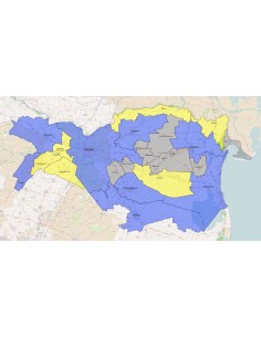 Mappa dei comuni della provincia di Ferrara KML 2