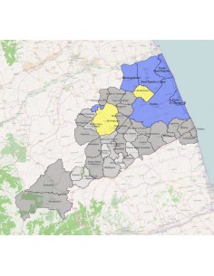 Mappa dei comuni della provincia di Fermo KML 2