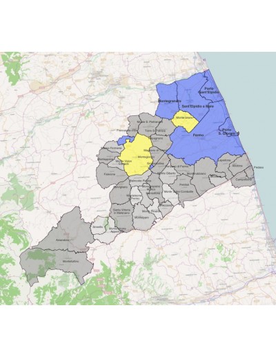 Mappa dei comuni della provincia di Fermo KML
