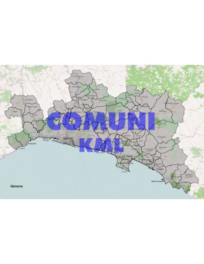 Mappa dei comuni della provincia di Genova KML