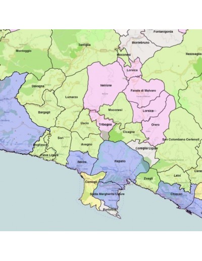 Mappa dei comuni della provincia di Genova KML