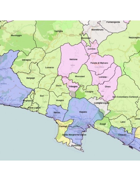 Mappa dei comuni della provincia di Genova KML