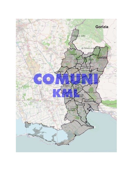 Mappa dei comuni della provincia di Gorizia KML