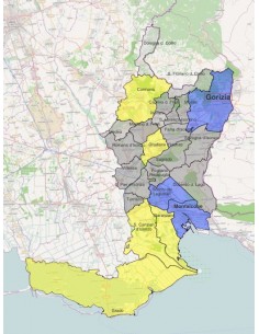 Mappa dei comuni della provincia di Gorizia KML 2