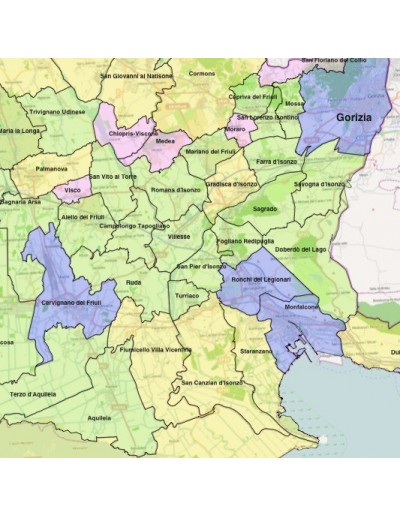 Mappa dei comuni della provincia di Gorizia KML