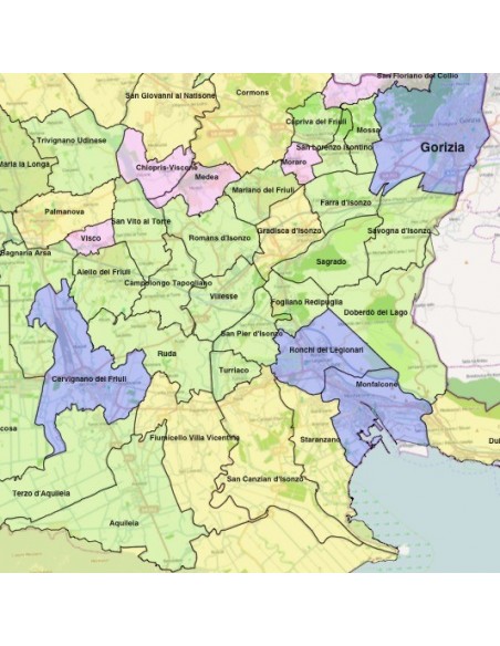 Mappa dei comuni della provincia di Gorizia KML