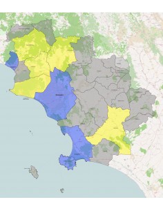 Mappa dei comuni della provincia di Grosseto KML 2