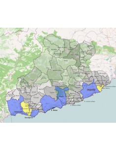 Mappa dei comuni della provincia di Imperia KML 2