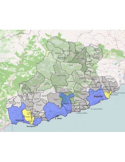 Mappa dei comuni della provincia di Imperia KML