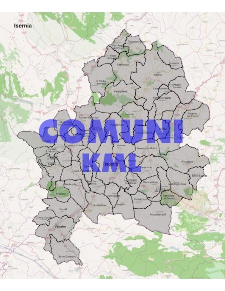 Mappa dei comuni della provincia di Isernia KML